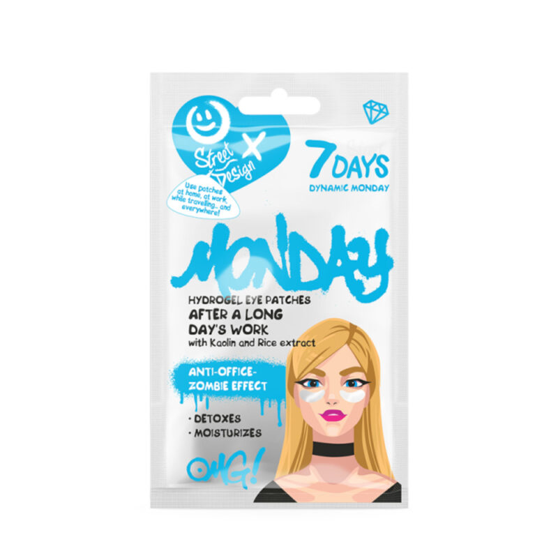 7DAYS Hydrogel eye patches DYNAMIC MONDAY with Kaolin and Rice Extract